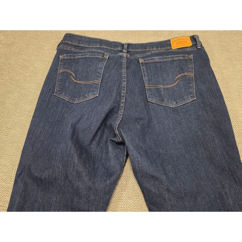 Levi Strauss Signature Mid Rise Skinny Jeans‎ Dark Wash Women's Size 16